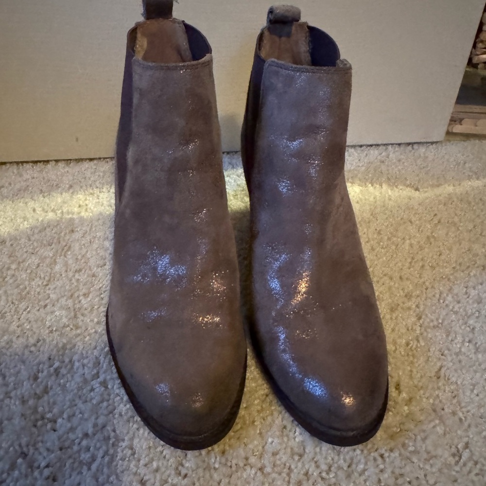 Sofft Shimmering Taupe Ankle Booties